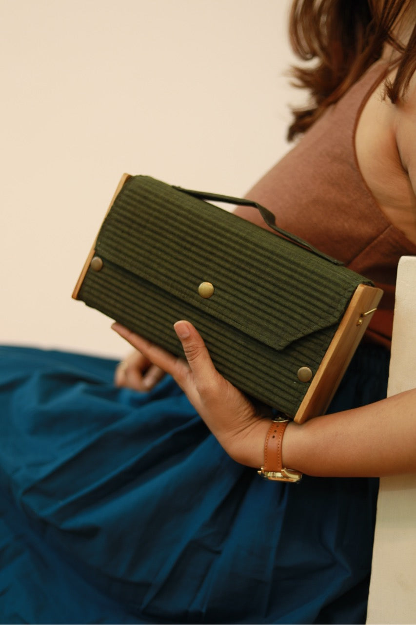 LukkaChuppi Upcycled Fabric Clutch 1
