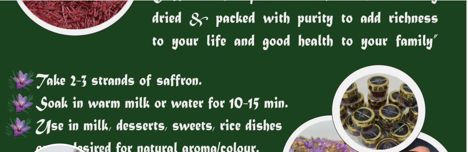 Royal Mongra Saffron products and Kashmiri saffron threads