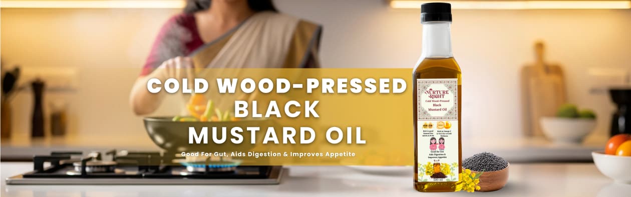 Nurture Right Cold Wood Pressed Black Mustard Oil